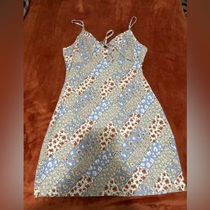 SHEIN MOD Floral Print Ruched Bust Cami Dress